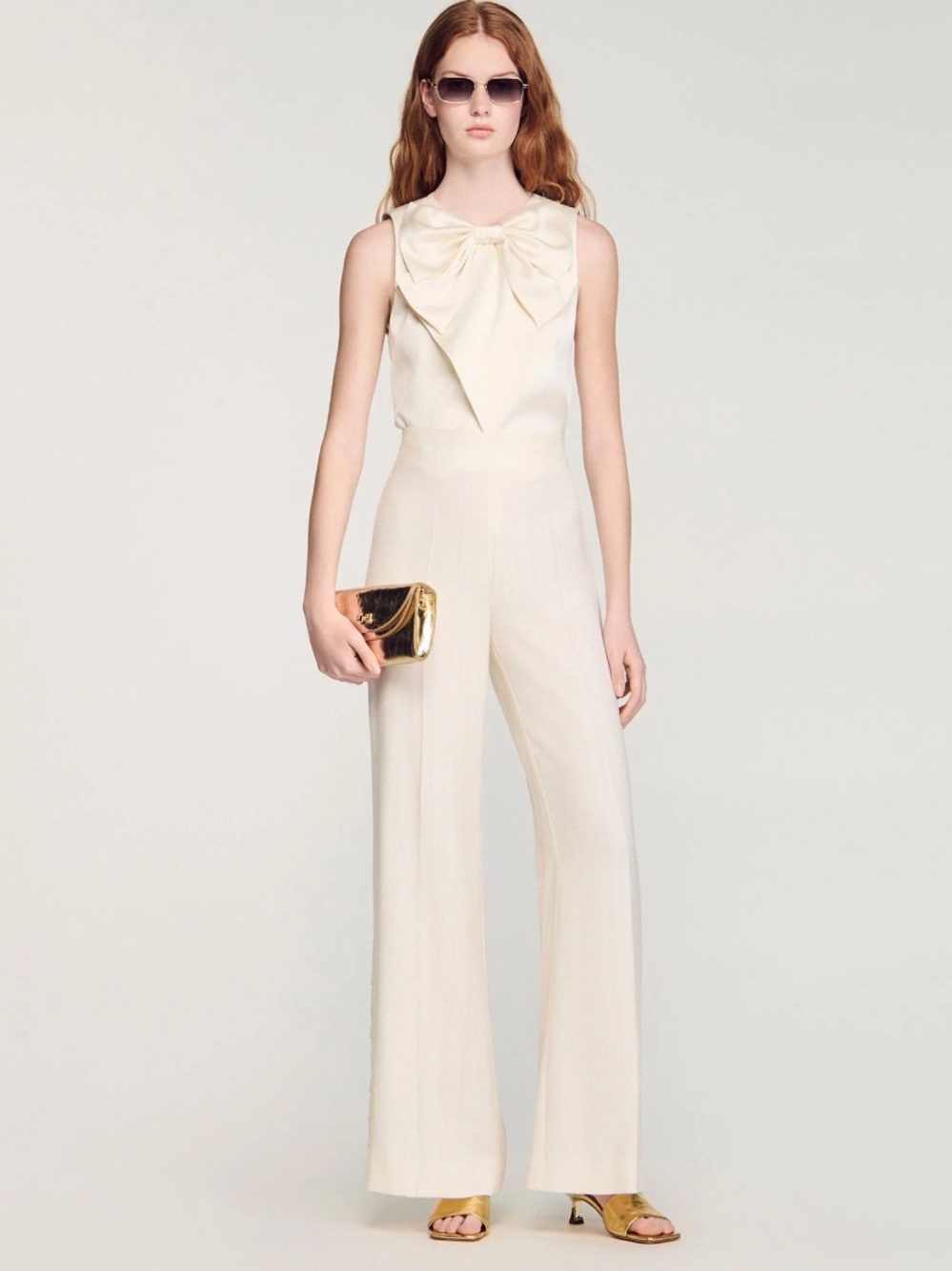 NWT Sandro buttoned slit straight leg trousers